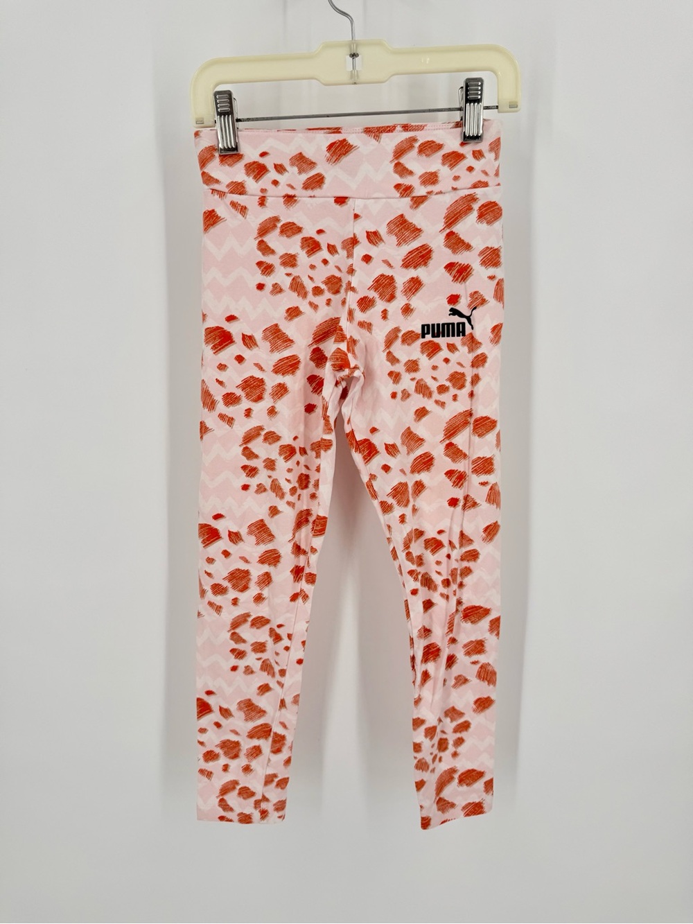 Puma Pink Leggings with Coral Spot Print